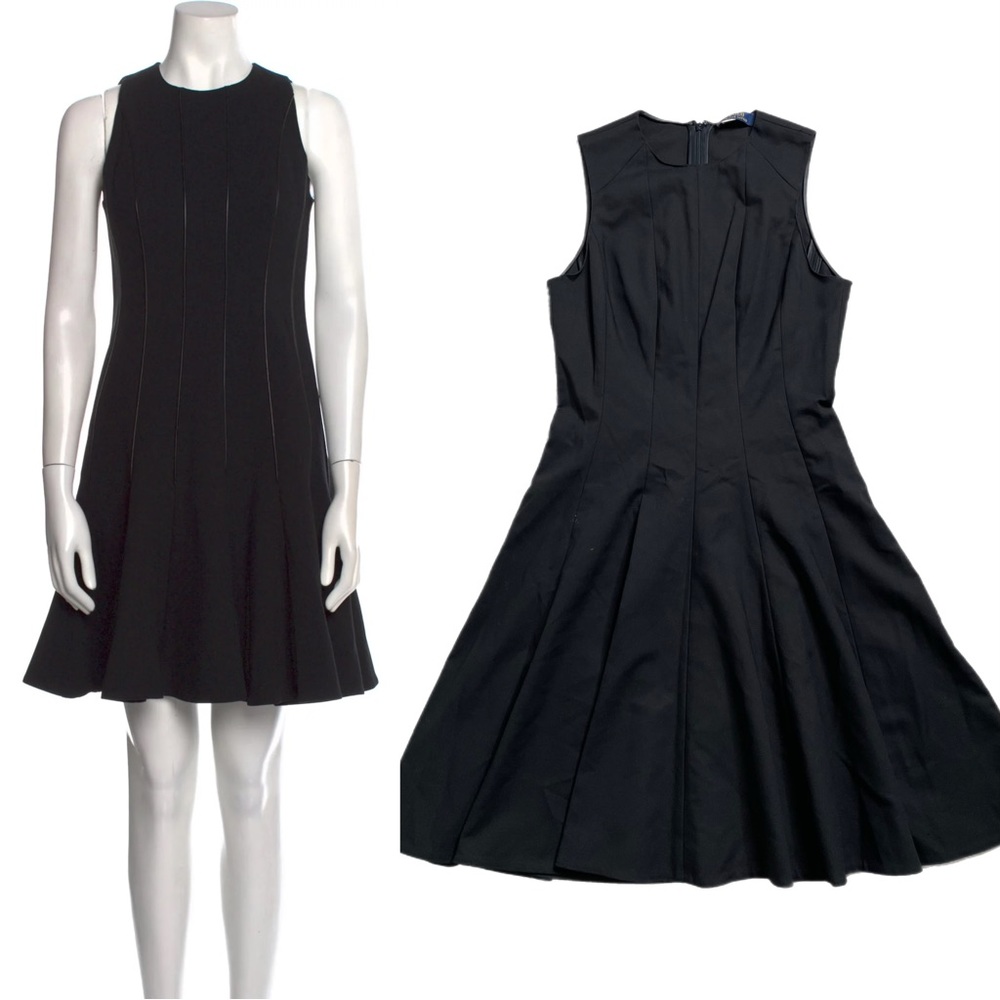 Ralph Lauren Black Paneled Fit‎ & Flare Dress 2
